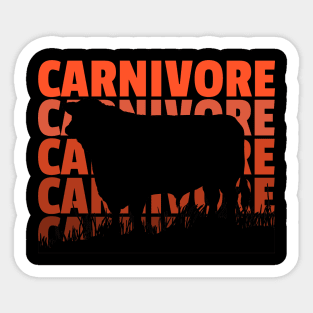 Carnivore Diet Beef Cattle Sticker